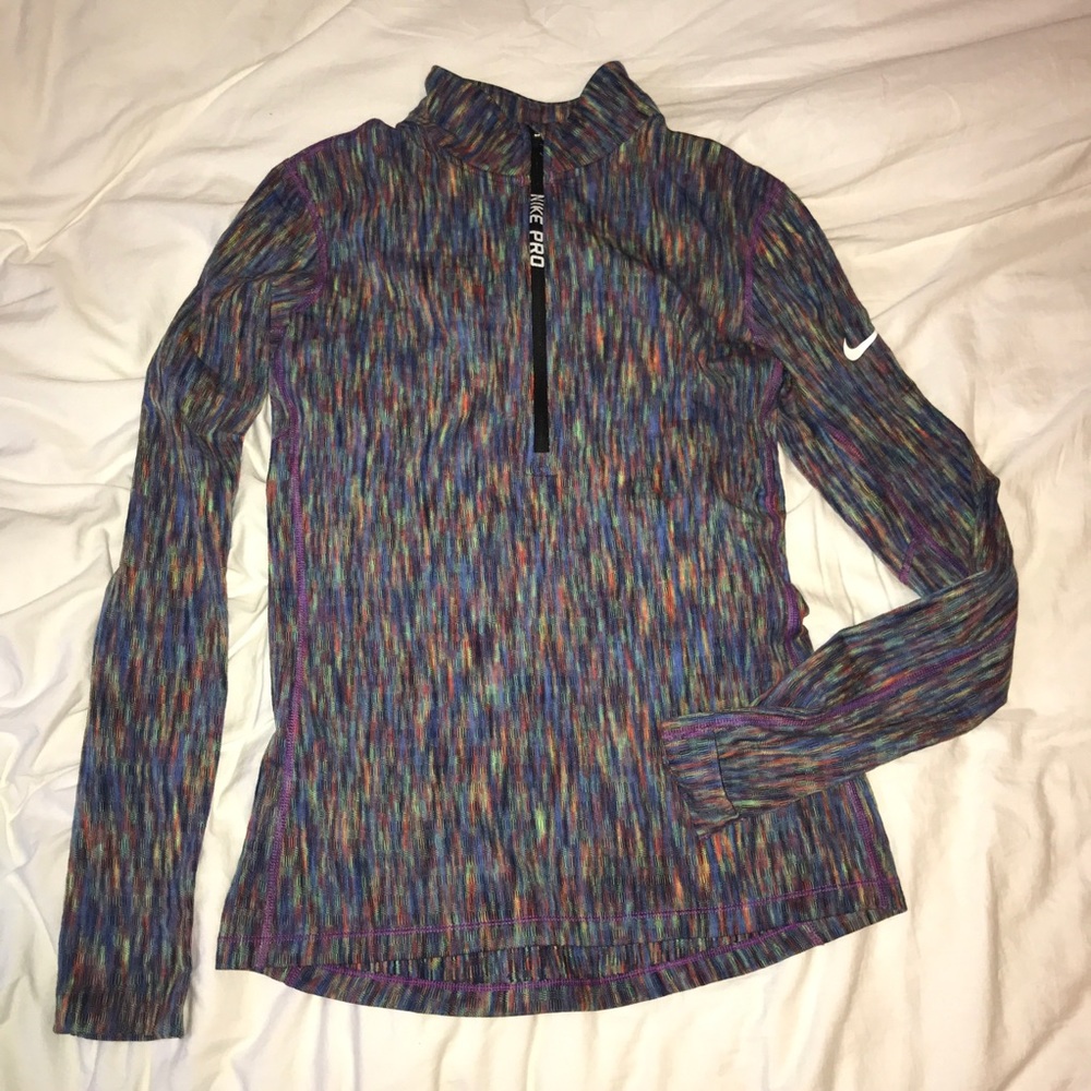 Nike Pro dri fit hyperwarm knit quarter zip